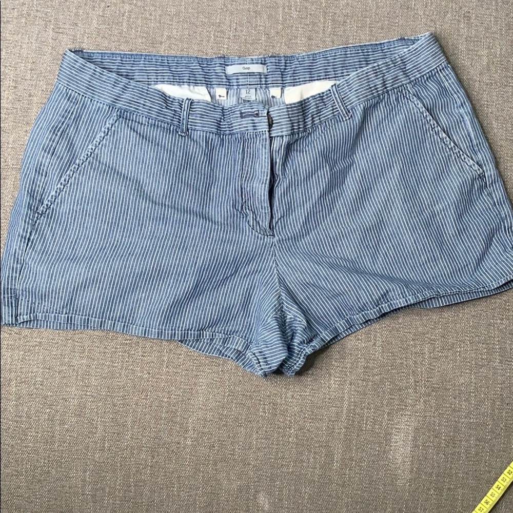 GAP Blue Striped Women Shorts